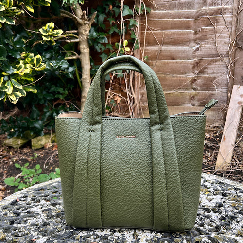 Khaki Marshmallow 'Amelia' Grab Bag (front)