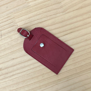 Soft Leather Luggage Label (red)