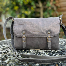 Load image into Gallery viewer, Silver Metallic Satchel Bag
