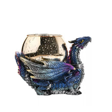 Load image into Gallery viewer, Mystic Legends Blue Dragon Candle Holder
