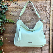 Load image into Gallery viewer, Mint Large Soft Front Zip Pocket &#39;Sari&#39; Shoulder Bag
