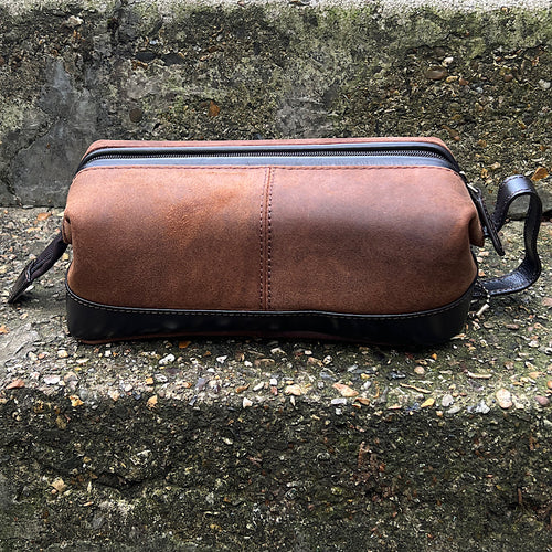 Gents Nubuck Leather Wash Bag