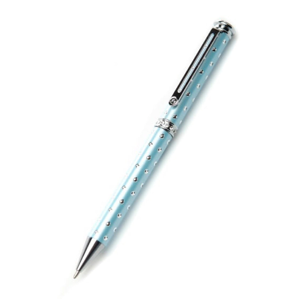 Blue Full Crystal Diamanté Ballpoint Pen