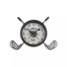 Load image into Gallery viewer, Golf Clubs Mantel Clock (front)
