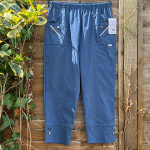 RF Blue 3/4 Button Detail Trousers