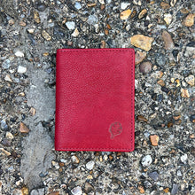 Load image into Gallery viewer, Red Leather Credit Card Holder By &#39;Oak&#39; | 8 Card Slots (closed)
