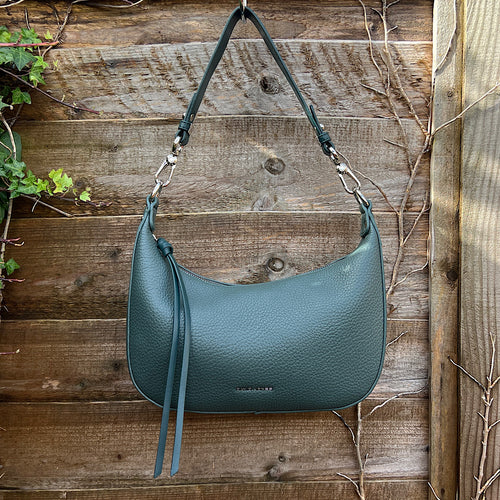 Dark Green 'Matilda' Scoop Shoulder/Crossbody Bag (front)