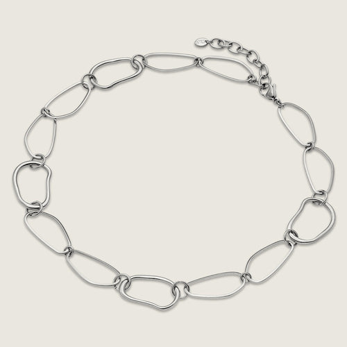 White Gold Plated Stainless Steel Necklace