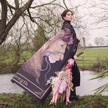 Load image into Gallery viewer, ‘Strength’ Tarot Tales Blanket Scarf By Artist Jessica Roux
