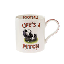Load image into Gallery viewer, &#39;Life&#39;s A Pitch&#39; Football Sports Mug
