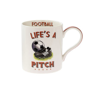 'Life's A Pitch' Football Sports Mug