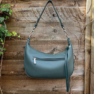 Dark Green 'Matilda' Scoop Shoulder/Crossbody Bag (back)