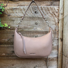 Load image into Gallery viewer, Camel Mini &#39;Matilda&#39; Scoop Shoulder/Crossbody Bag (front)
