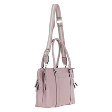 Load image into Gallery viewer, Woodrose Triple Section Leather &#39;Corinna&#39; Handbag (side)
