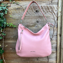 Load image into Gallery viewer, Light Pink Large Soft Front Zip Pocket &#39;Sari&#39; Shoulder Bag
