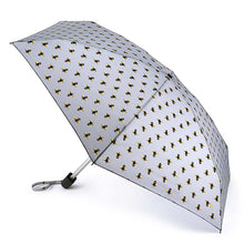 Load image into Gallery viewer, Grey with Bees Tiny Umbrella (open)
