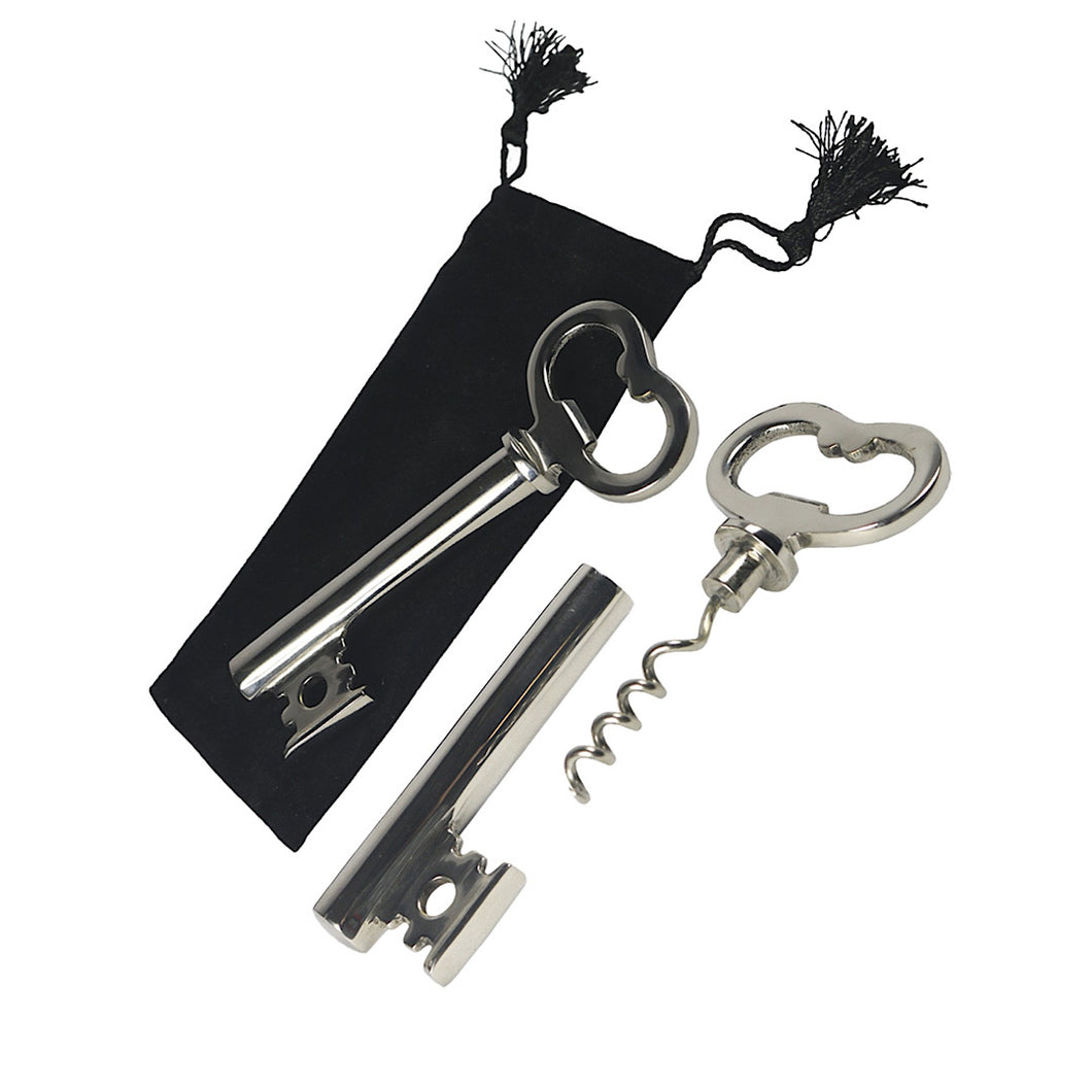 Key Shaped 2 in One Bottle & Corkscrew Opener