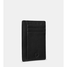 Load image into Gallery viewer, Black Leather Card Holder with ID Window by Yoshi (side)
