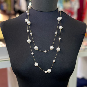 Layered Faux Pearl Necklace