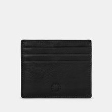 Load image into Gallery viewer, Black Slim Leather Card Holder (front)
