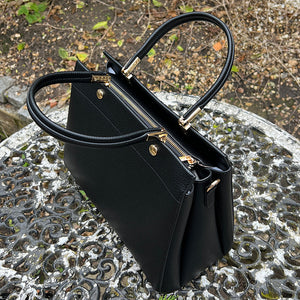 Black Medium Tote Bag (side)