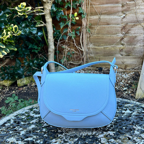 Light Blue 'Leila' Saddle Bag By David Jones