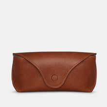 Load image into Gallery viewer, Brown Leather Glasses Case by Yoshi (front)
