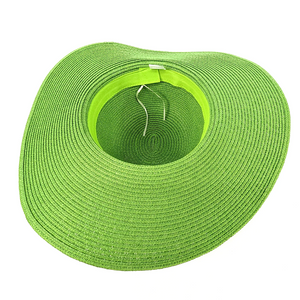 Bright & Bold Wide Brim Foldable Hat | Parakeet Green(adjustable string)