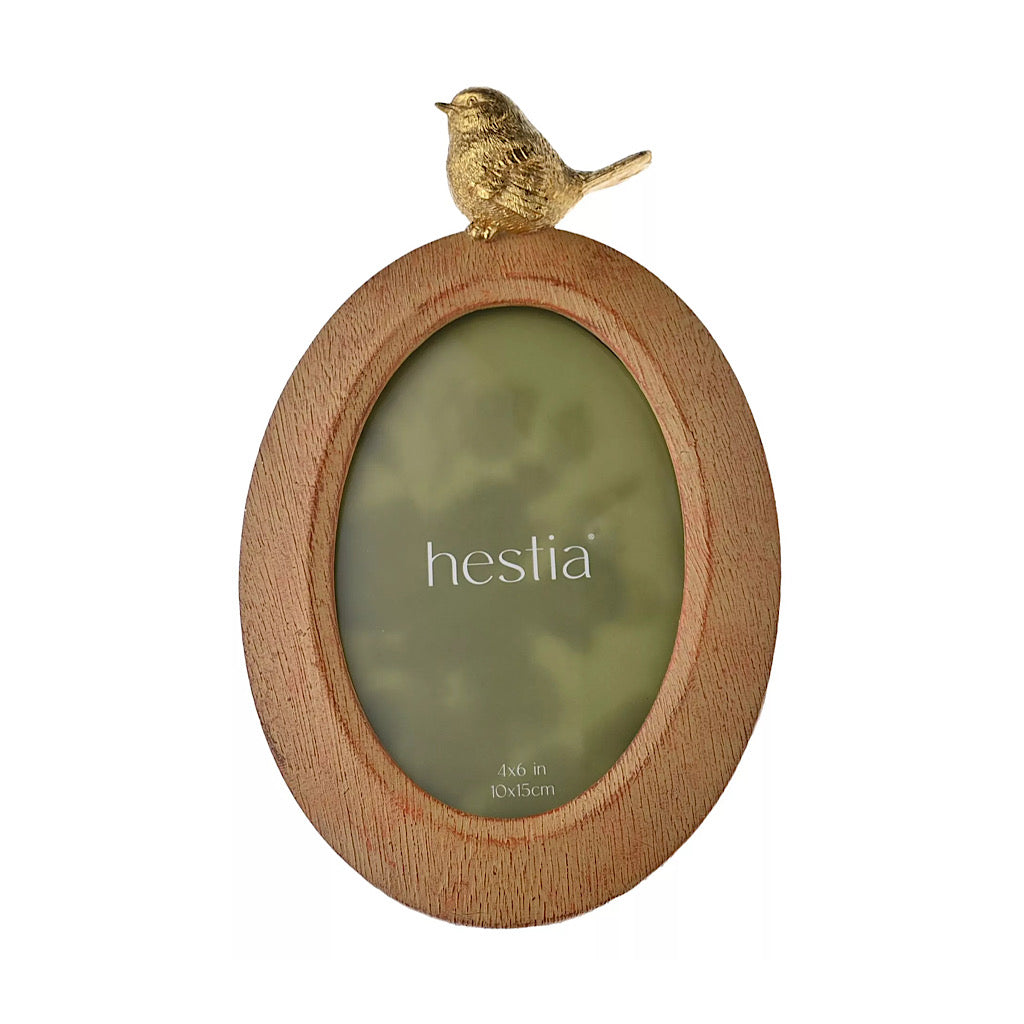 Golden Bird Oval Wood Effect 4