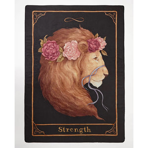 ‘Strength’ Tarot Tales Blanket Scarf By Artist Jessica Roux