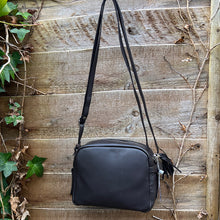Load image into Gallery viewer, Brown Leather &#39;Alma&#39; Camera Style Bag with Front Zip Pocket
