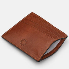 Load image into Gallery viewer, Brown Slim Leather Card Holder (side open)
