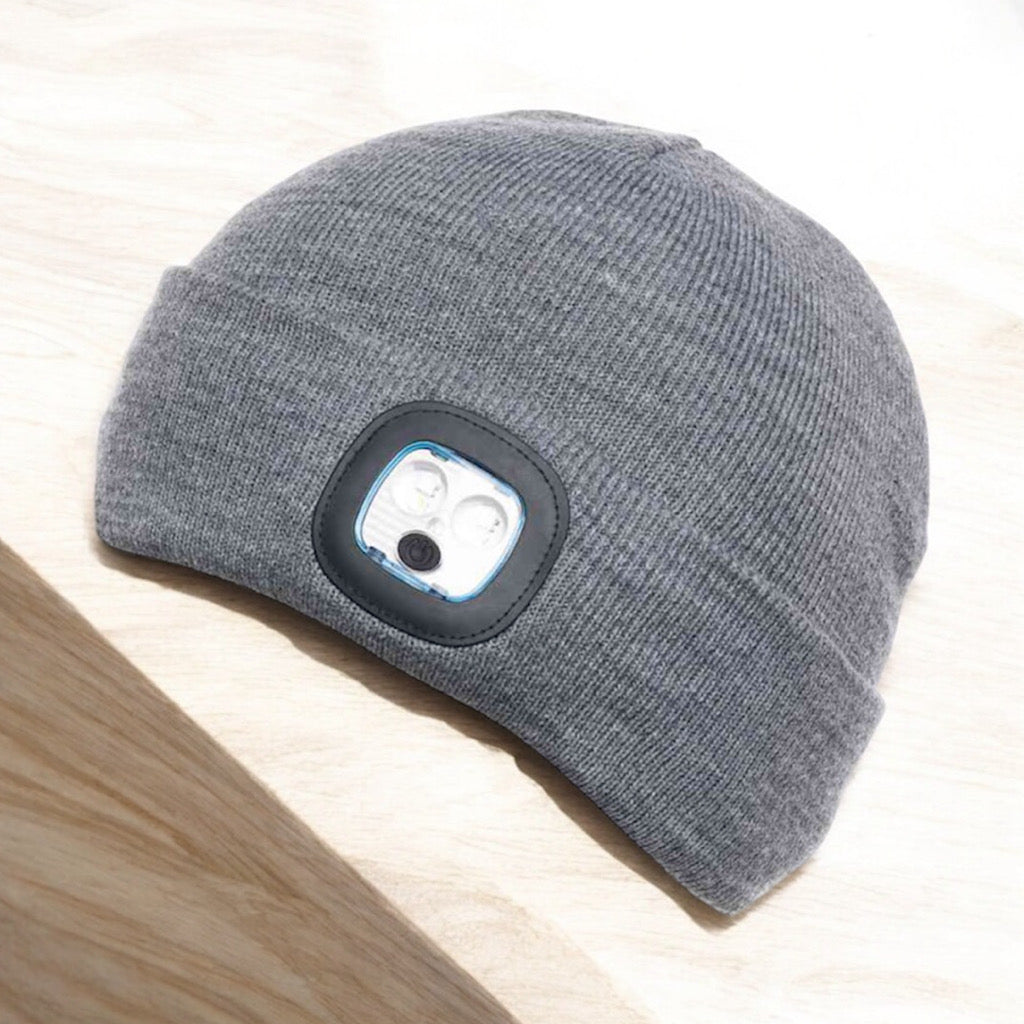 Men's Grey LED Knitted Beanie