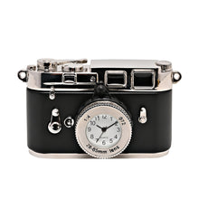 Load image into Gallery viewer, Miniature Clock - Black Camera
