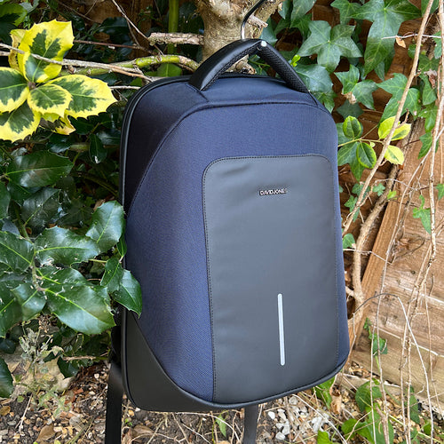 Navy Business/School Laptop & iPad Backpack (front)