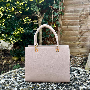 Small Oatmeal Beige 'Alison' Grab Bag (back)