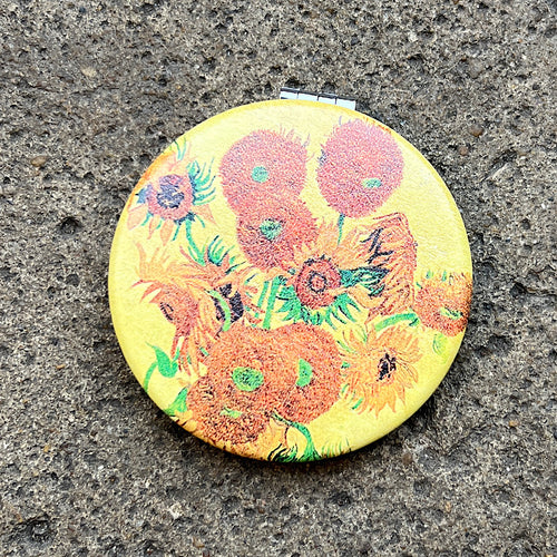 Impressionist Art Design Compact Mirror | Sunflowers