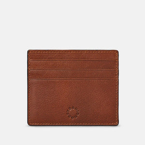 Brown Slim Leather Card Holder (front)