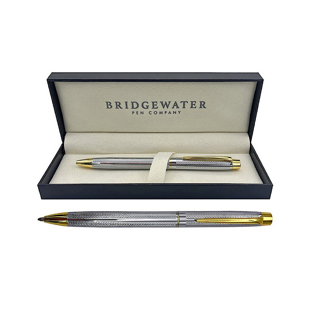 Bridgewater Lincoln Chrome & Gold Trim Ballpoint Pen