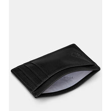 Load image into Gallery viewer, Black Leather Card Holder with ID Window by Yoshi (slip side pocket)
