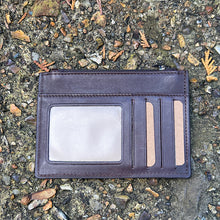 Load image into Gallery viewer, Brown Italian Leather Coin &amp; Credit Card Holder by Katana | 3 Card Slots (ID Window)
