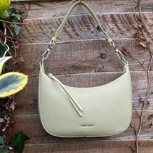 Pistachio Mini 'Matilda' Scoop Shoulder/Crossbody Bag (front)