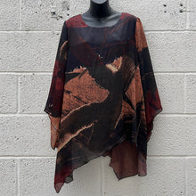 Load image into Gallery viewer, Rust Silk Feel Asymmetric Tunic
