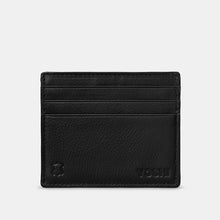 Load image into Gallery viewer, Black Slim Leather Card Holder (back)
