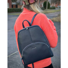 Load image into Gallery viewer, Navy Fashion Backpack By David Jones (On Person)
