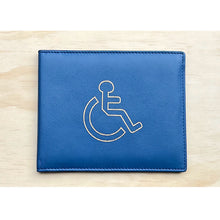 Load image into Gallery viewer, Denim Leather Disabled Badge Holder
