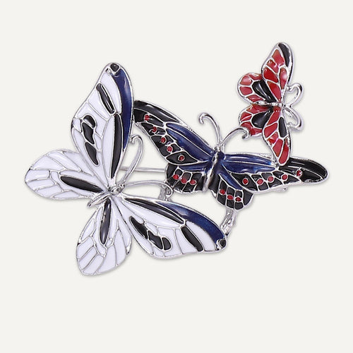 3 Silver Butterfly Pin Brooch