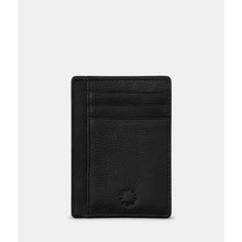 Load image into Gallery viewer, Black Leather Card Holder with ID Window by Yoshi (front)
