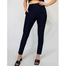 Load image into Gallery viewer, Navy Treggings with Pockets (front)
