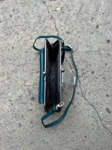 Forest Green Vintage Clasp Opening Clutch/Shoulder Bag